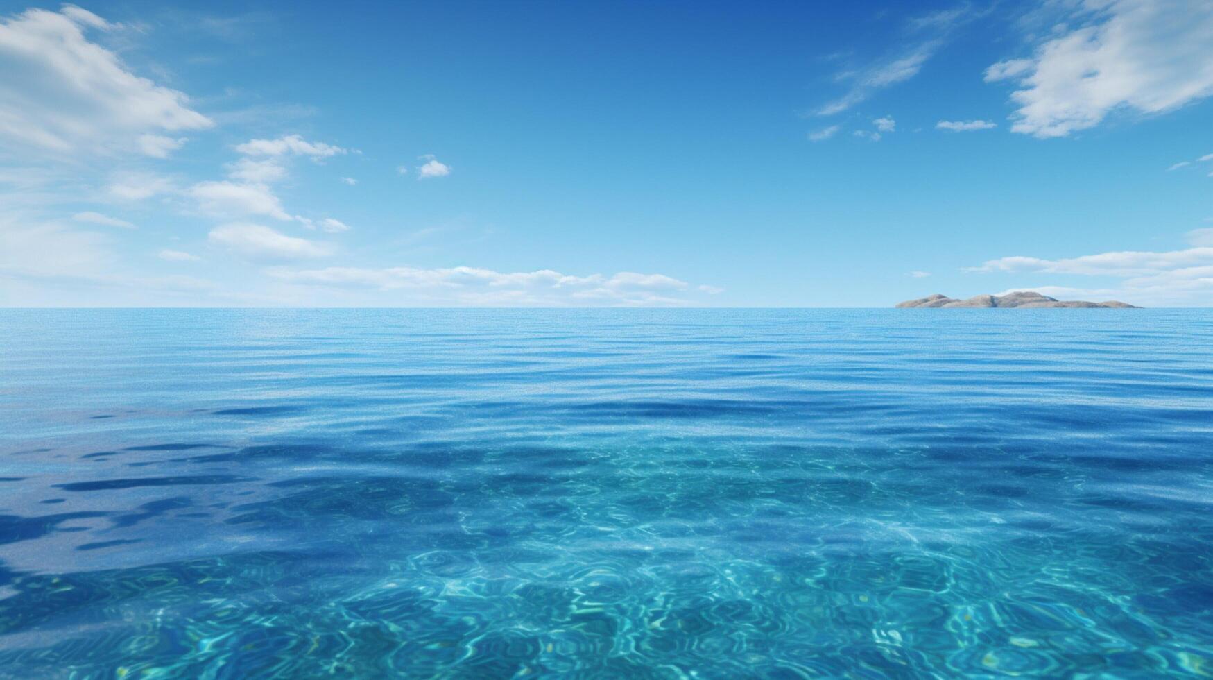 ai gerado oceano calma águas fundo foto