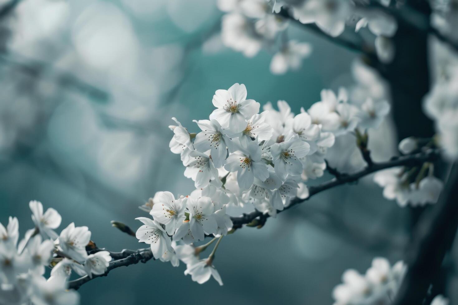 ai gerado uma peça do uma branco flor árvore com texto este diz tamara kochen foto
