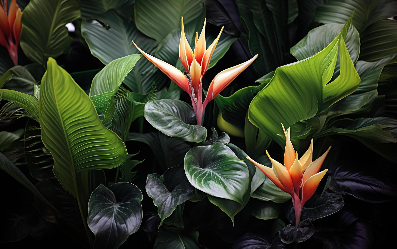 criativo floral selva abstrato exótico tropical folhas foto