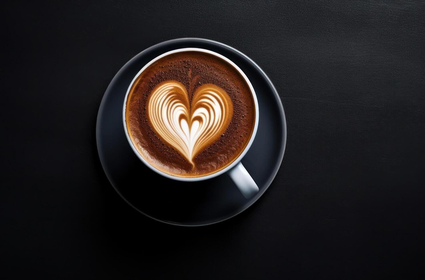 ai gerado café beber com coração dentro café caneca foto