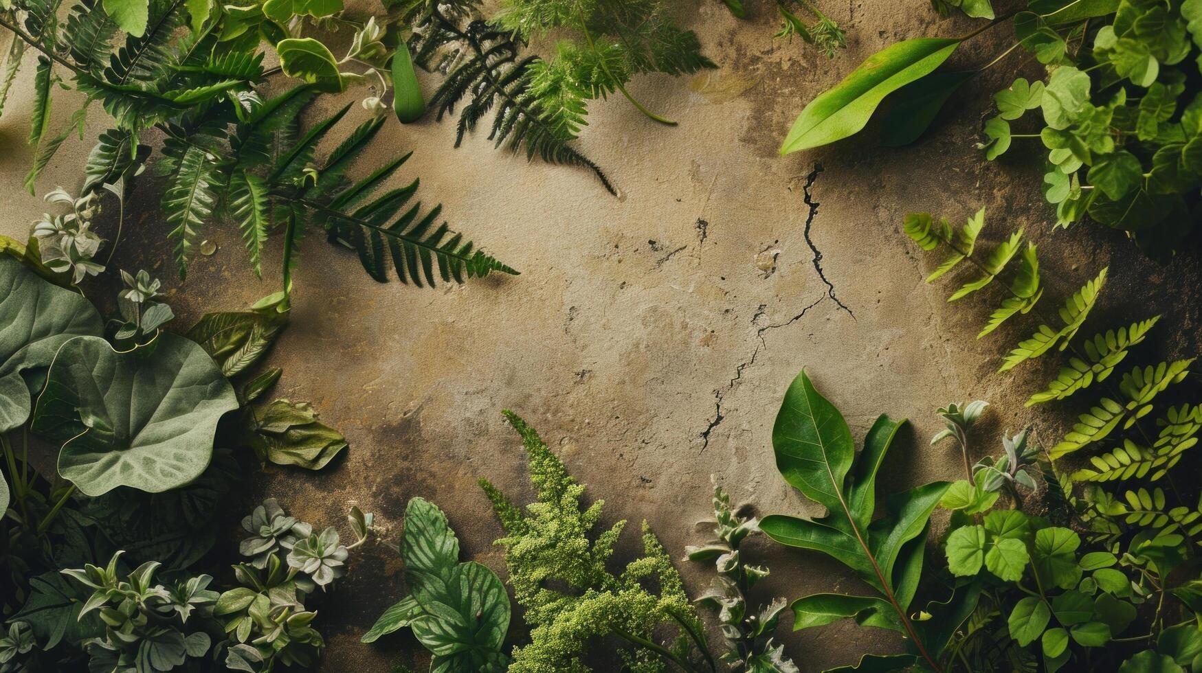 ai gerado ecologia pano de fundo apresentando sustentável elementos, vegetação foto