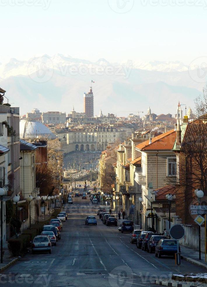 vista turin da colina foto