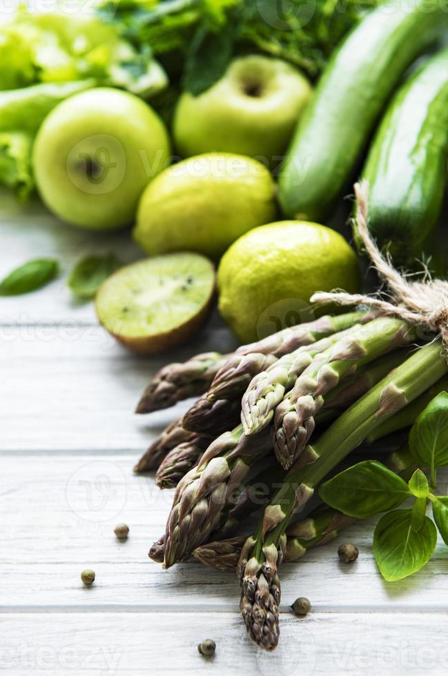 fundo do conceito de comida vegetariana saudável foto