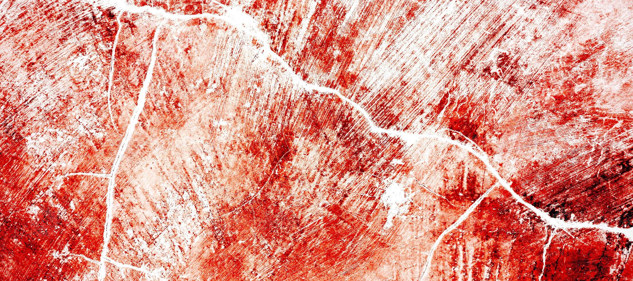 vermelho sujo parede grunge textura. abstrato assustador concreto, Horror cimento para fundo. velho concreto muro. grunge fundo para Projeto. angustiado, sangue, rachado, quebrado, desintegrado foto