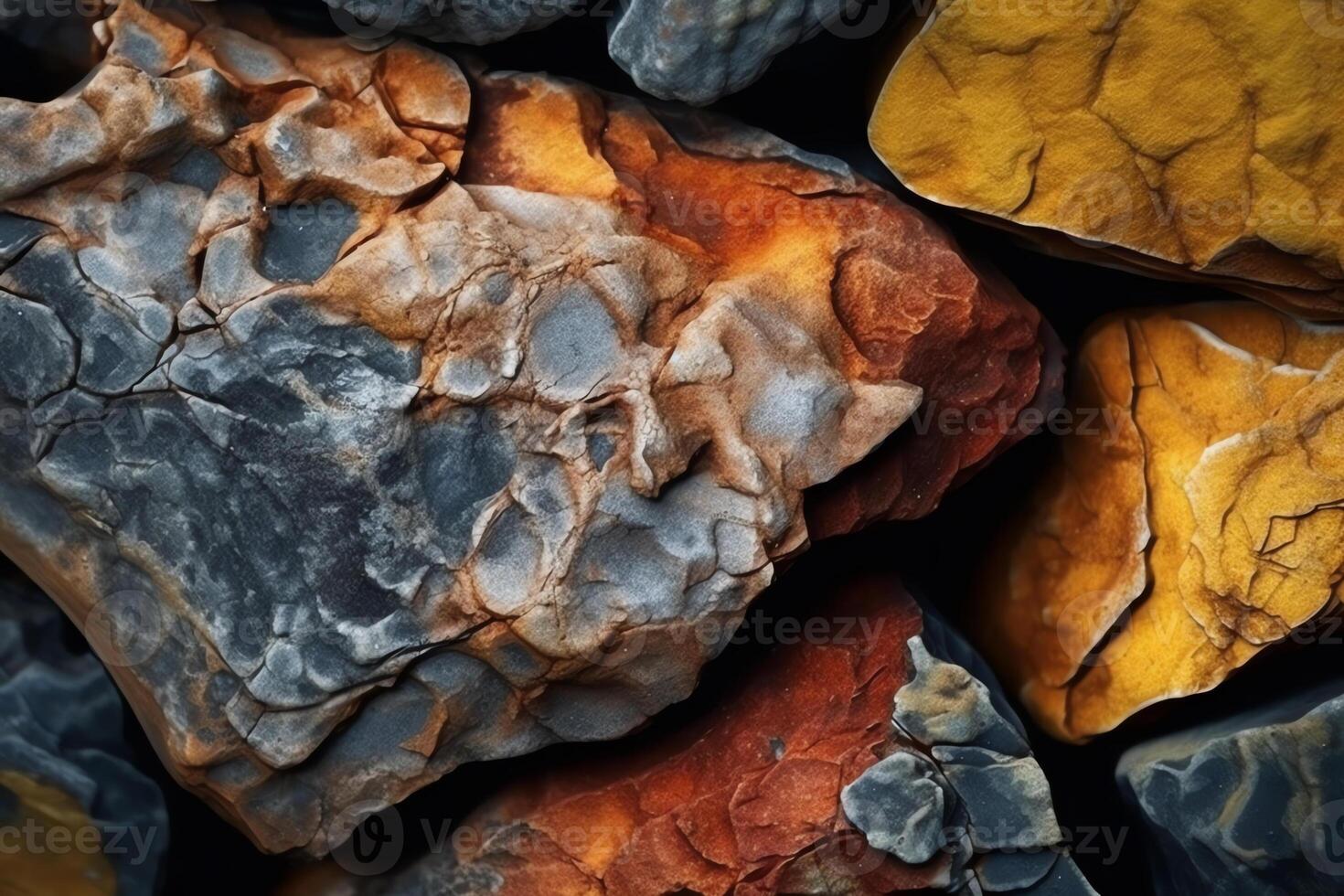 ai generativo brilhante castanho-avermelhado pedra fundo dourado Rocha textura montanha fechar-se montanha textura foto