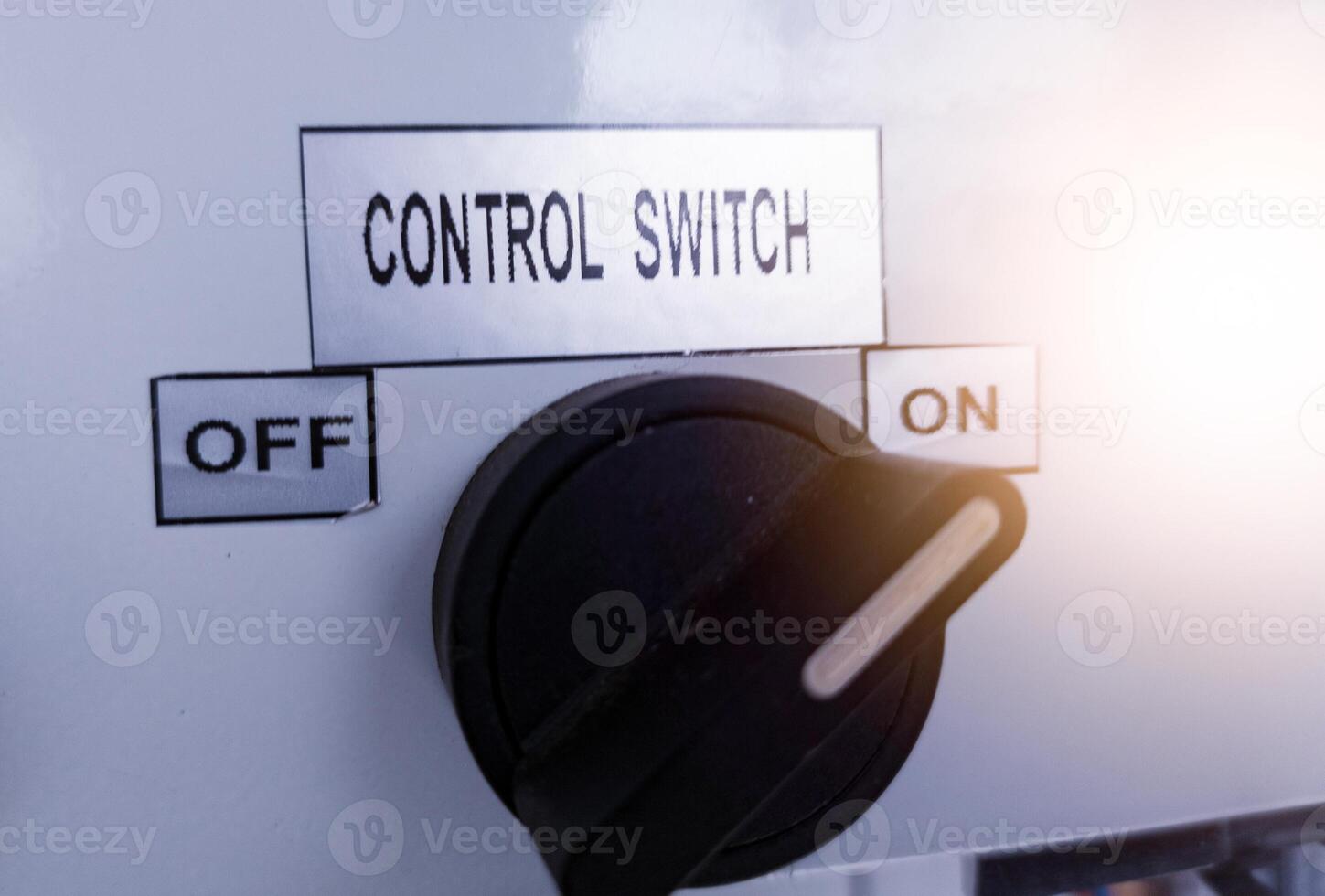 a fechar acima seletor interruptor para ao controle trocando em a painel borda. foto
