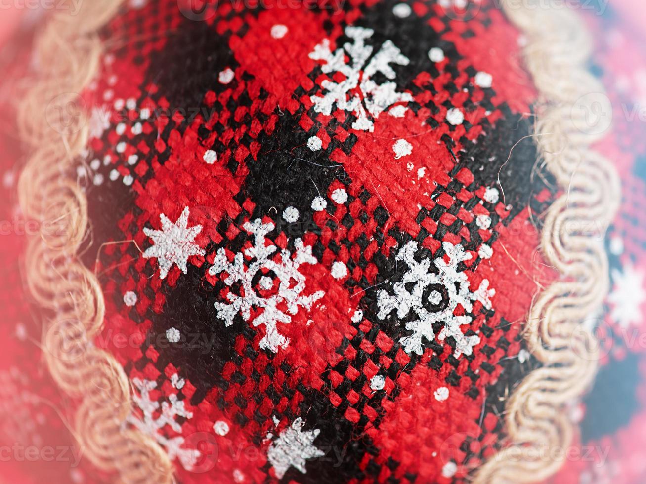 detalhes de close-up da foto macro do enfeite de Natal. Espírito de natal. foto tonificada