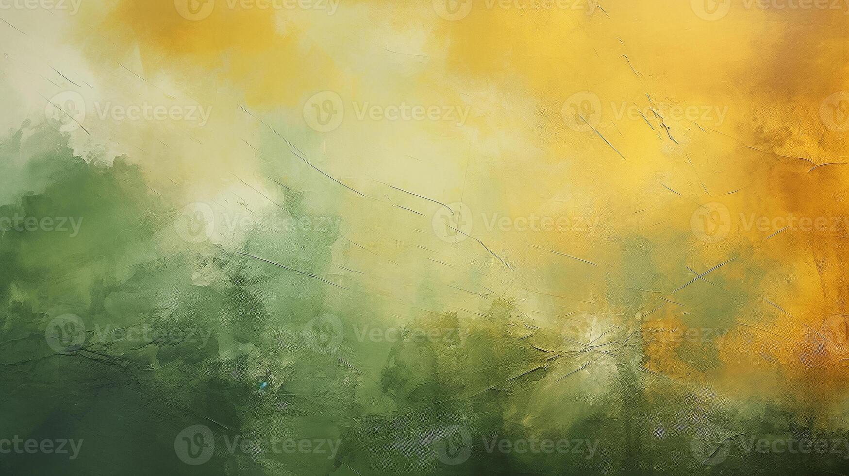 ai gerado abstrato cor arte pintura com verde amarelo pintura textura fundo foto