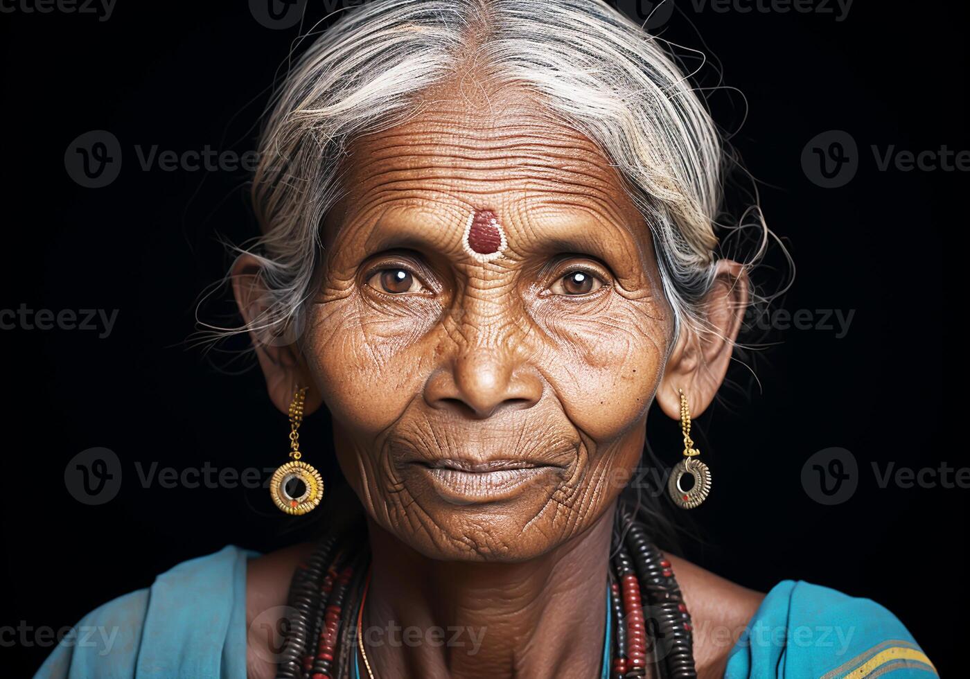 ai gerado idosos indiano mulher. mulher dia. tradição e cultura. foto