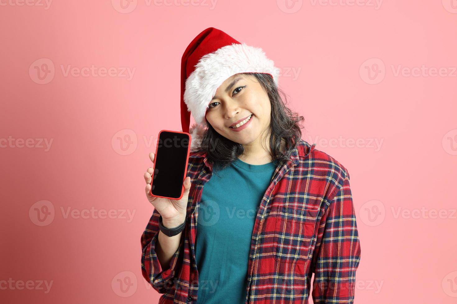 menina feliz natal foto