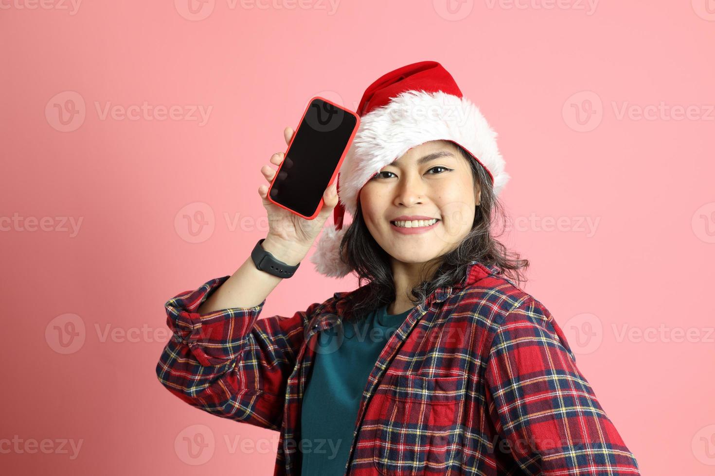 menina feliz natal foto