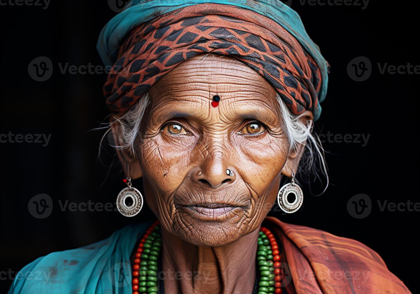 ai gerado idosos indiano mulher. mulher dia. tradição e cultura. foto