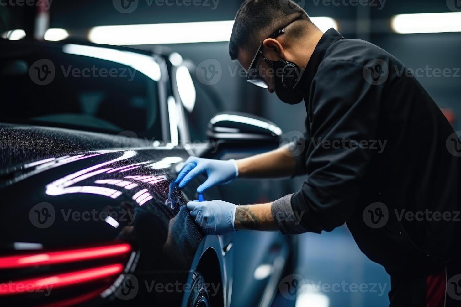 ai gerado cerâmico Revestimento para carro detalhamento ou carro lavar foto