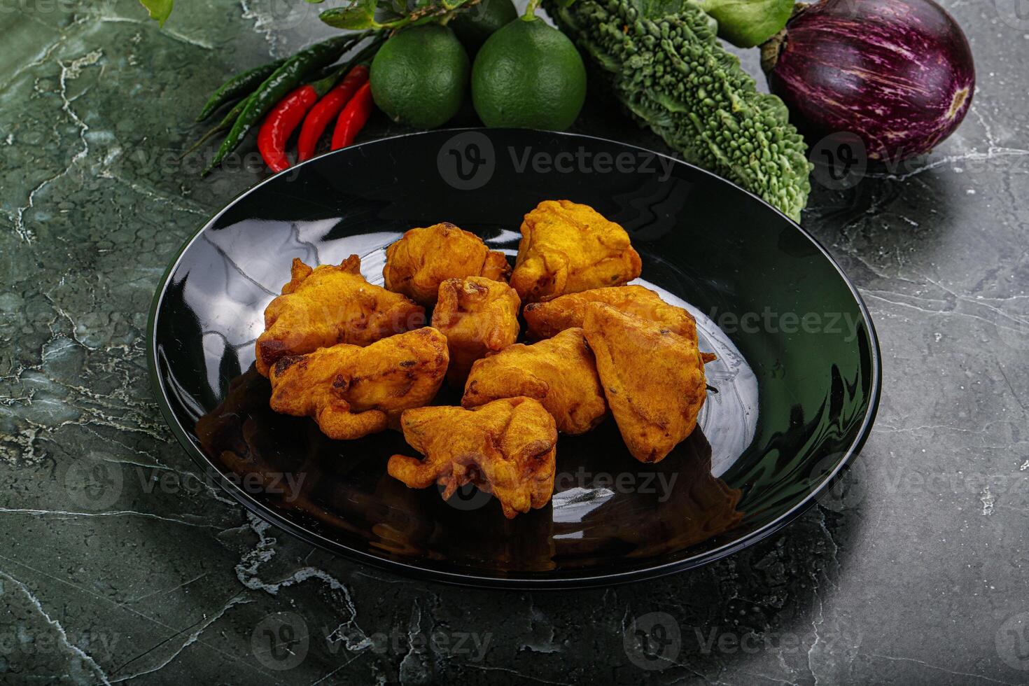 indiano cozinha - paneer pakora queijo foto