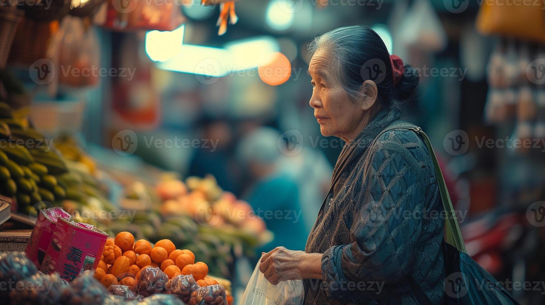 ai gerado local mercado descoberta, mostruário uma viajante explorando uma vibrante local mercado, fundo imagem generativo ai foto