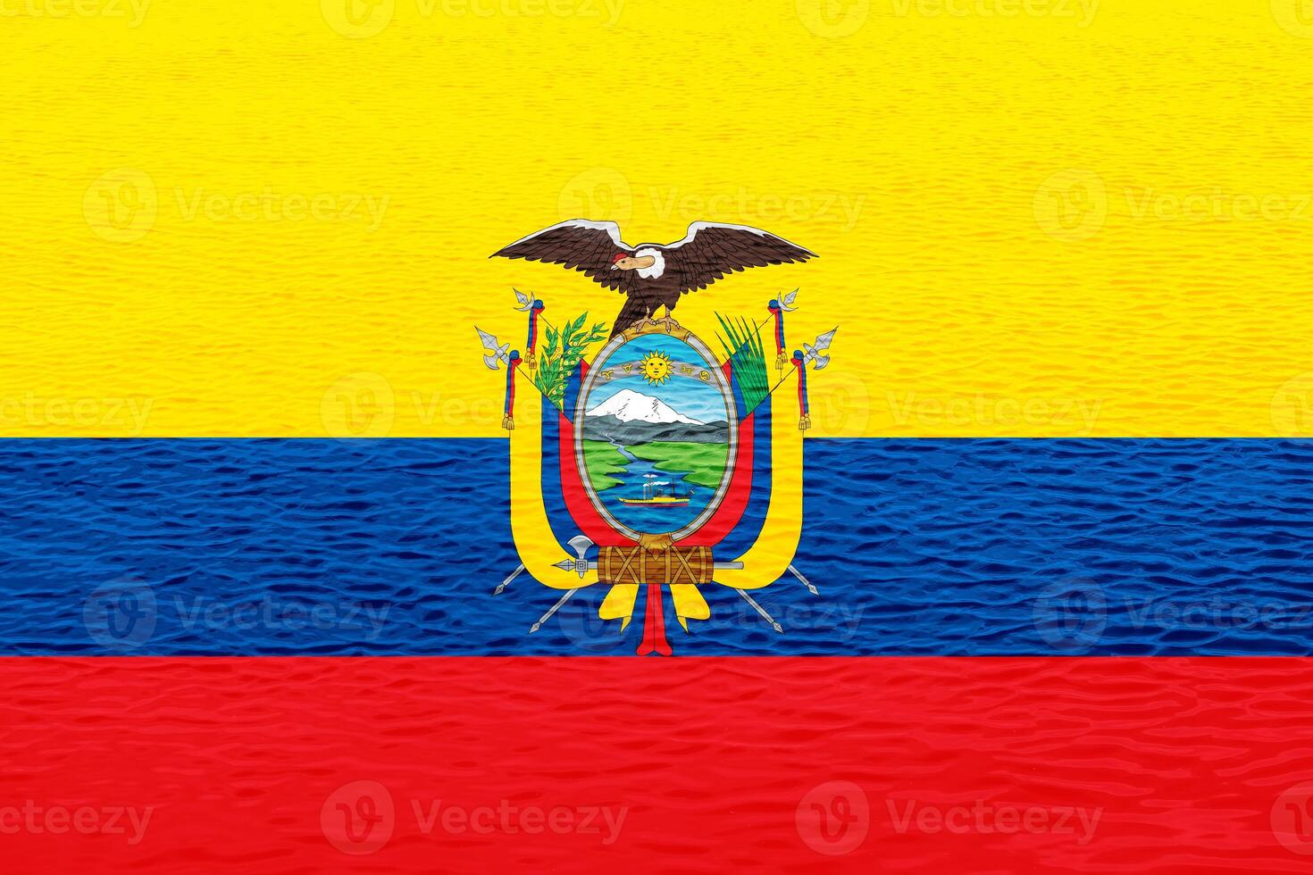 bandeira do república do Equador em uma texturizado fundo. conceito colagem. foto