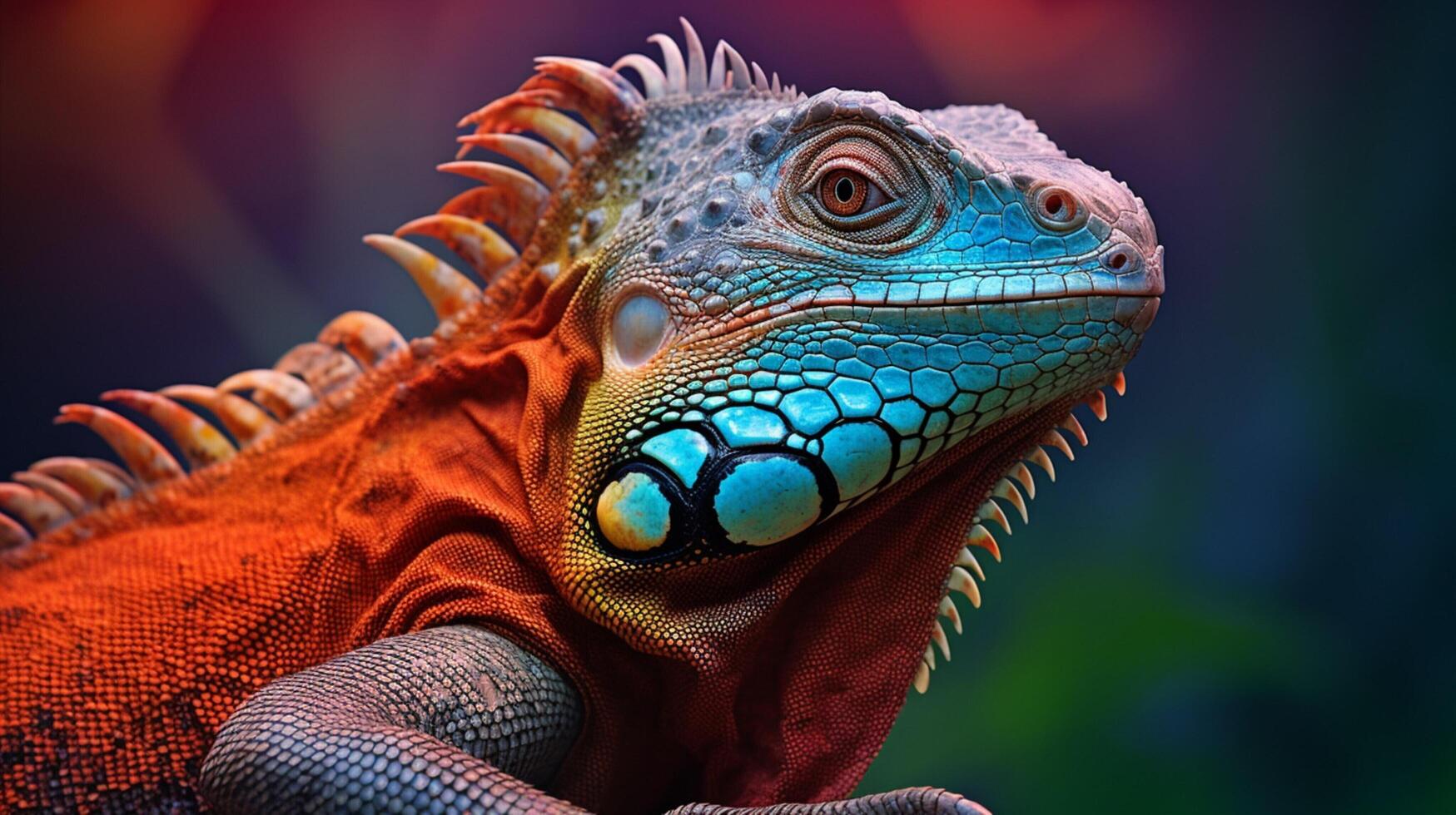 ai gerado iguana Alto qualidade imagem foto