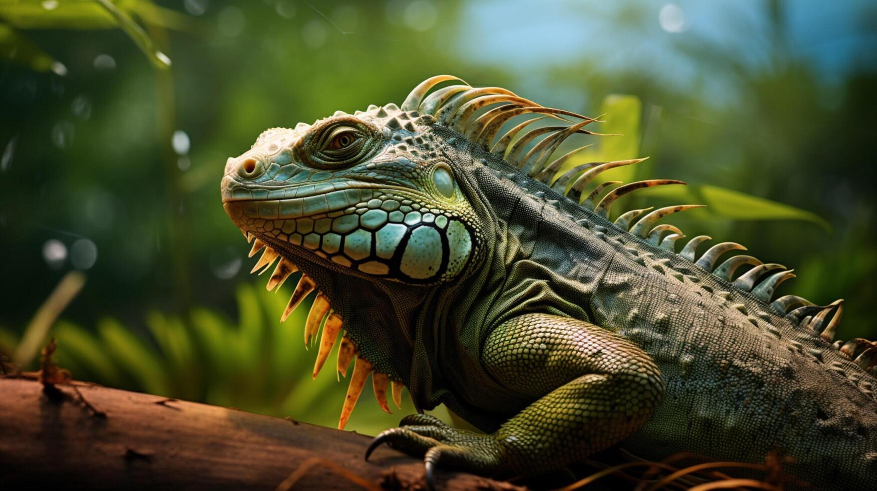 ai gerado iguana Alto qualidade imagem foto