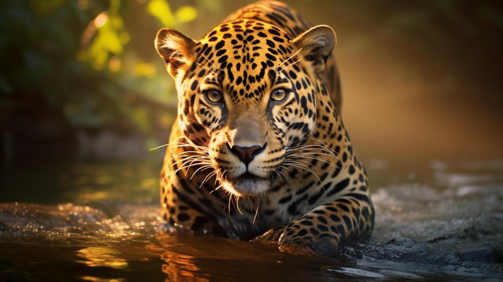 ai gerado jaguar Alto qualidade imagem foto