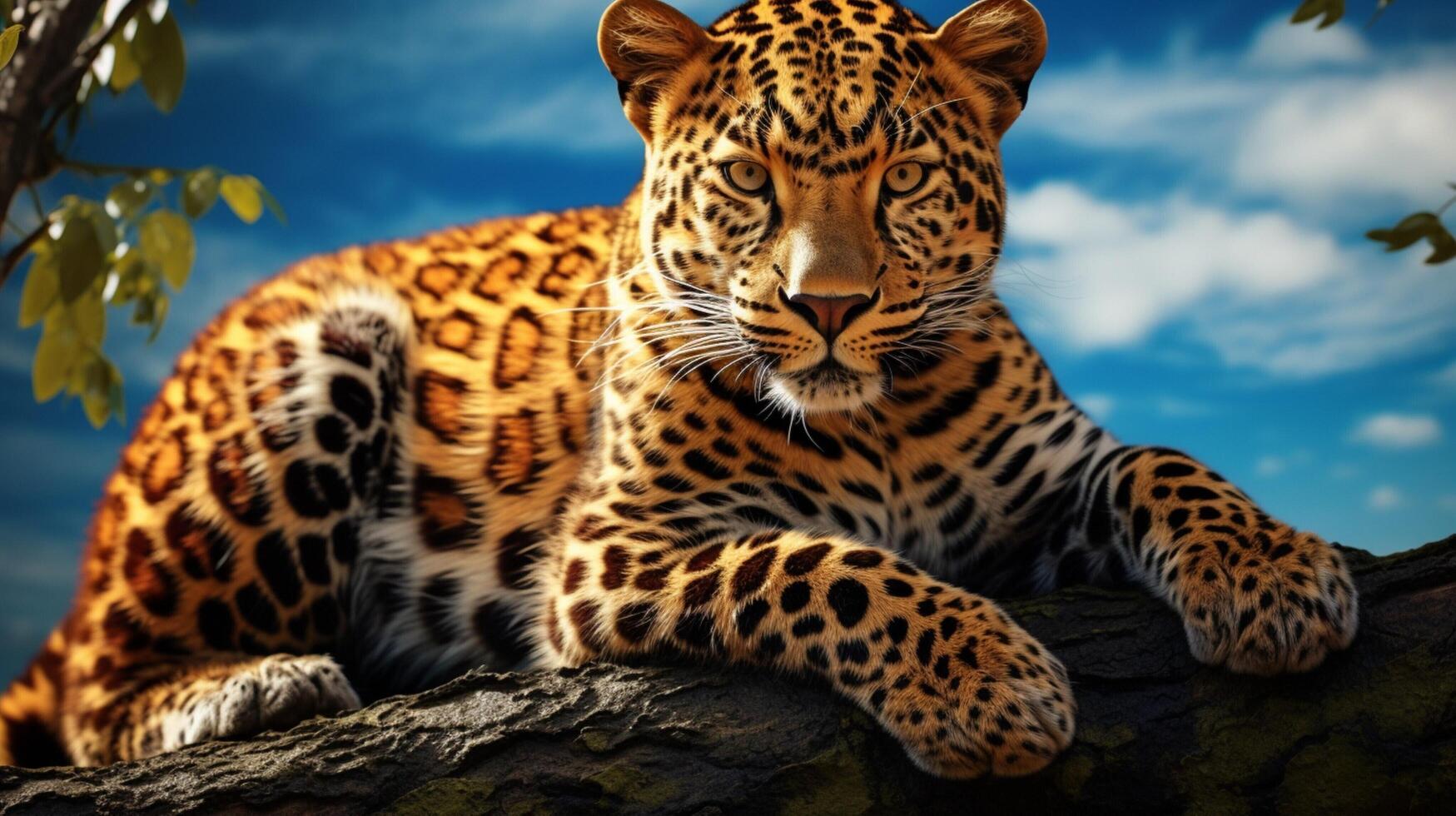 ai gerado leopardo Alto qualidade imagem foto