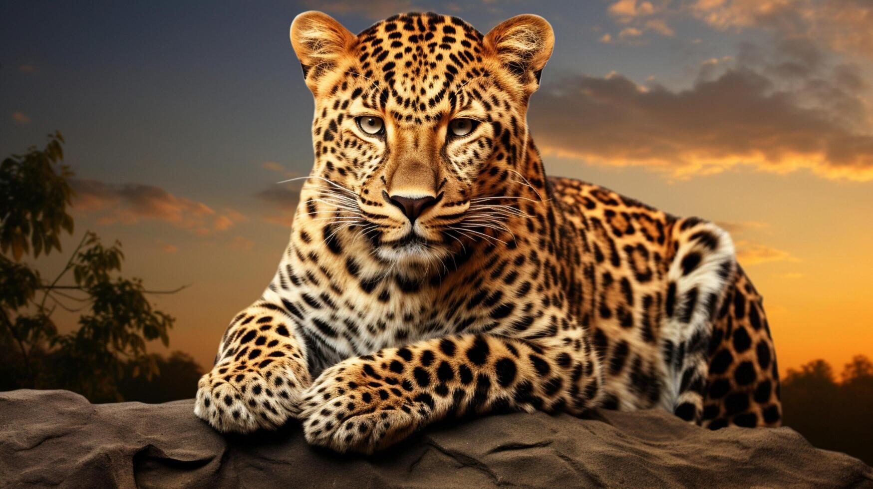 ai gerado leopardo Alto qualidade imagem foto