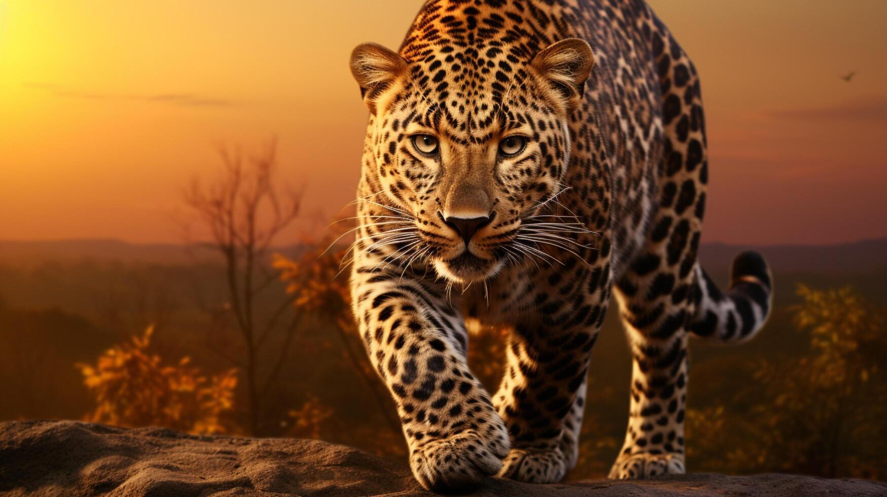 ai gerado leopardo Alto qualidade imagem foto