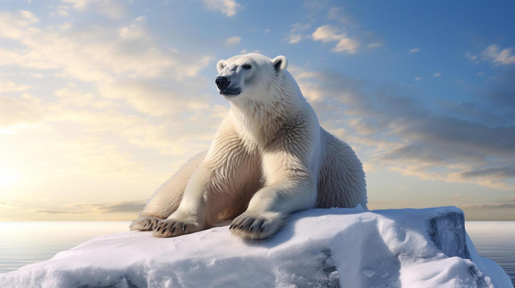 ai gerado polar Urso Alto qualidade imagem foto