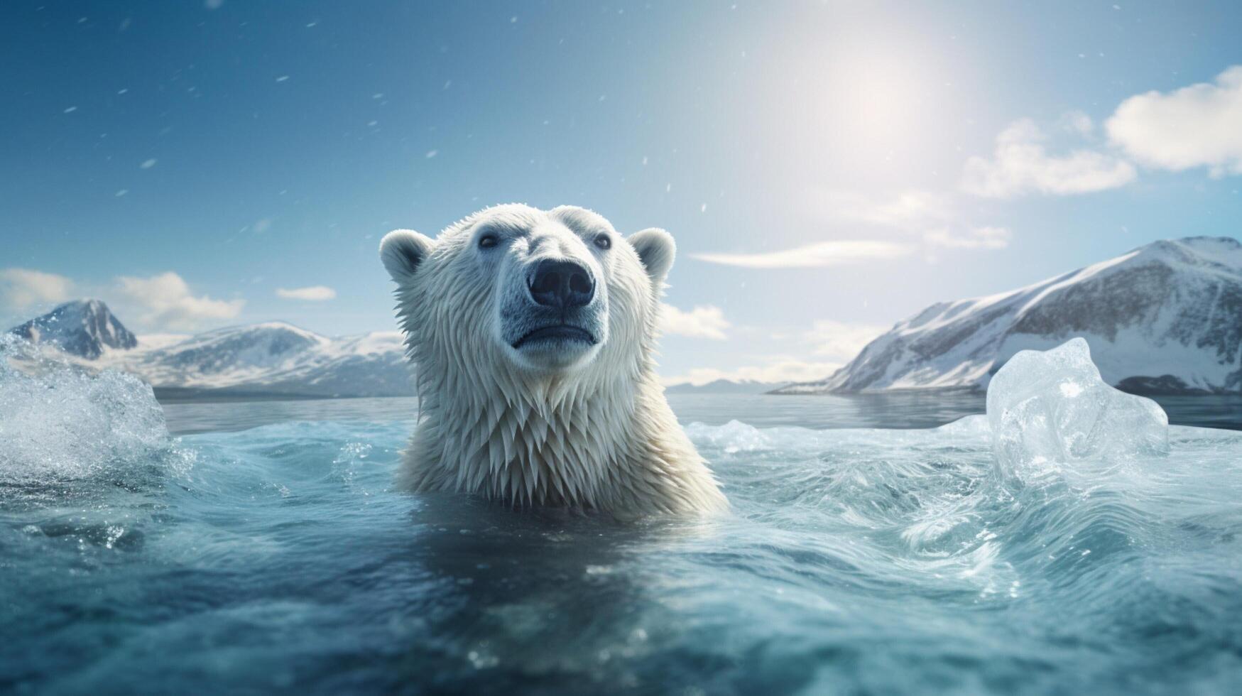 ai gerado polar Urso Alto qualidade imagem foto