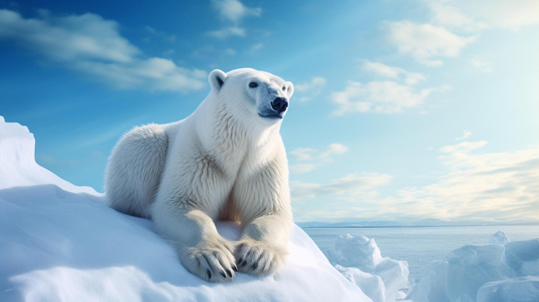 ai gerado polar Urso Alto qualidade imagem foto