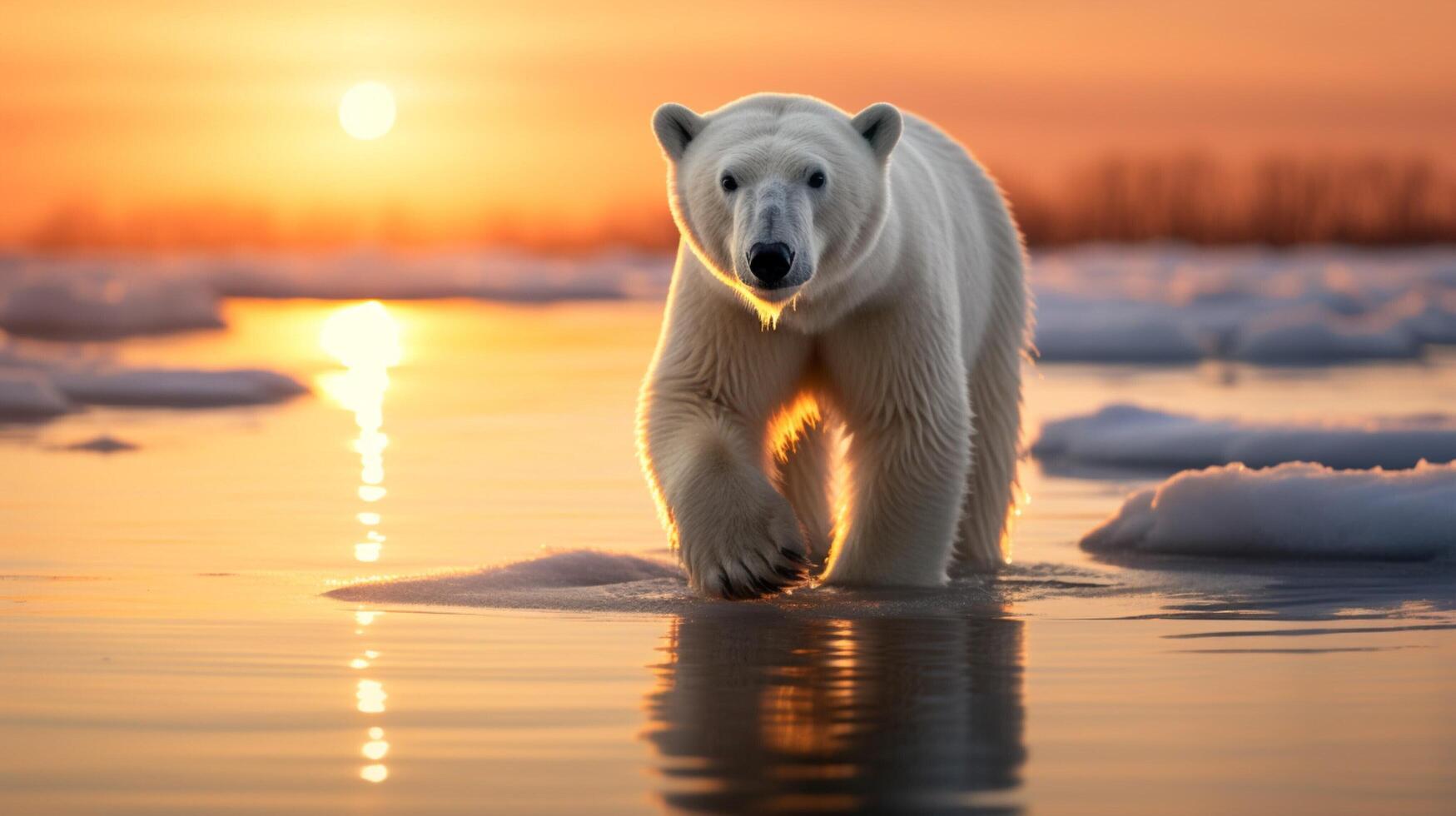 ai gerado polar Urso Alto qualidade imagem foto