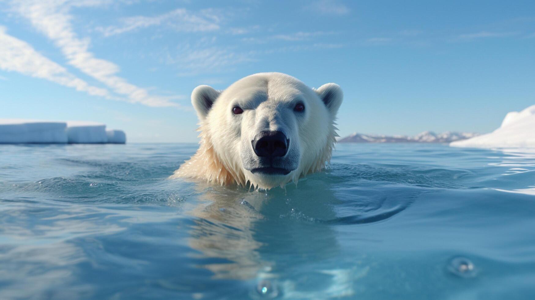 ai gerado polar Urso Alto qualidade imagem foto