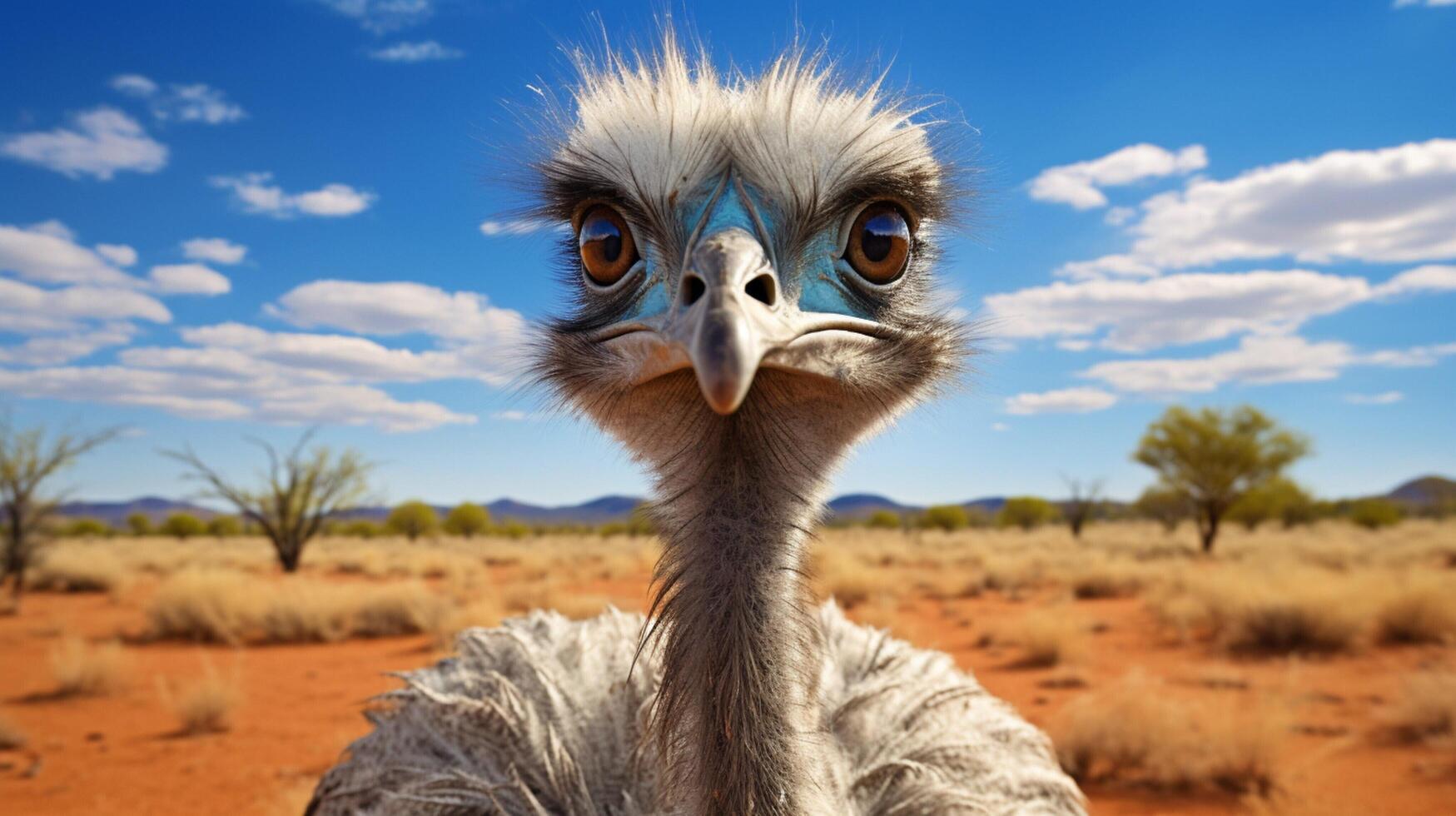 ai gerado emu Alto qualidade imagem foto