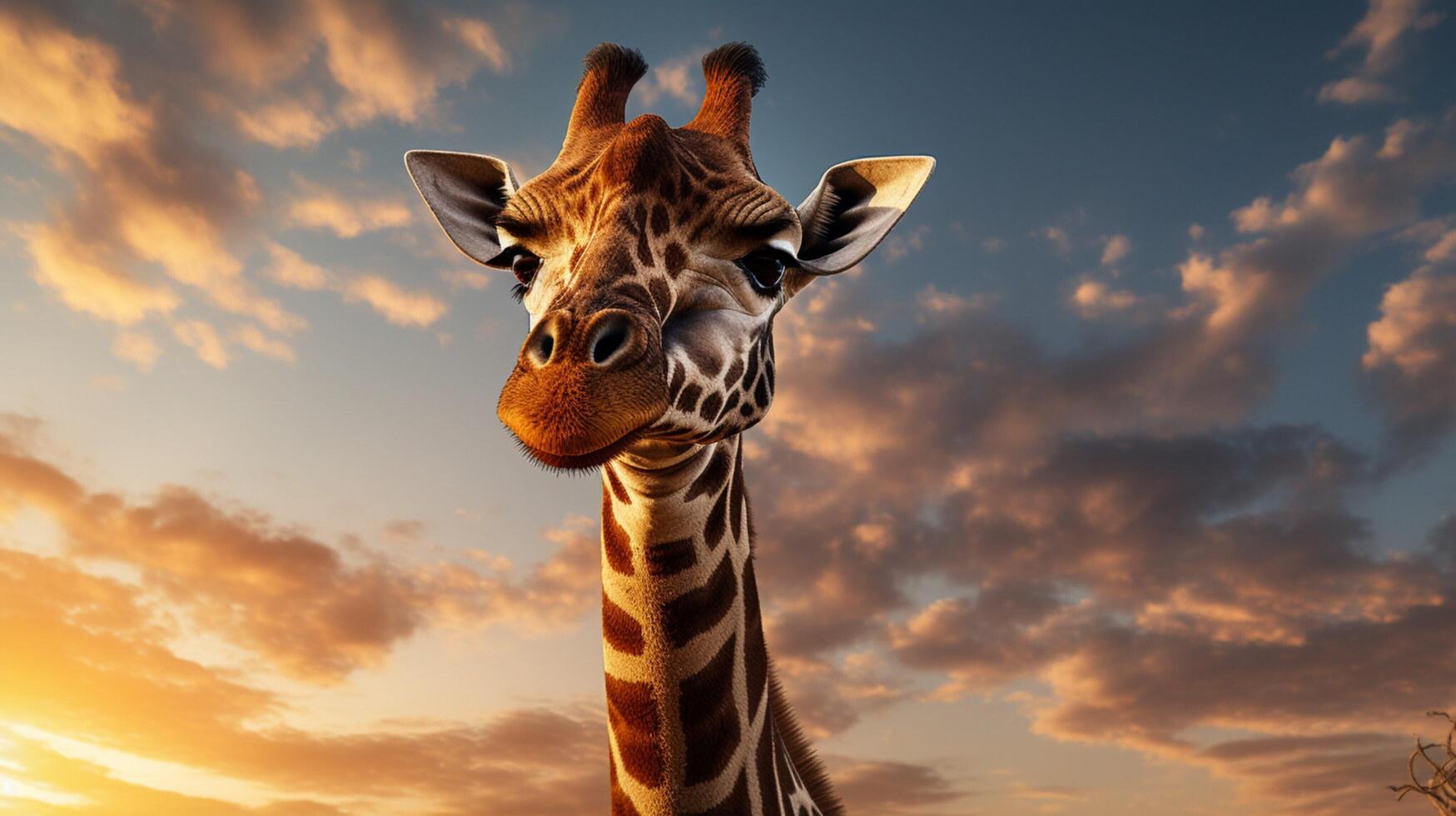 ai gerado girafa Alto qualidade imagem foto