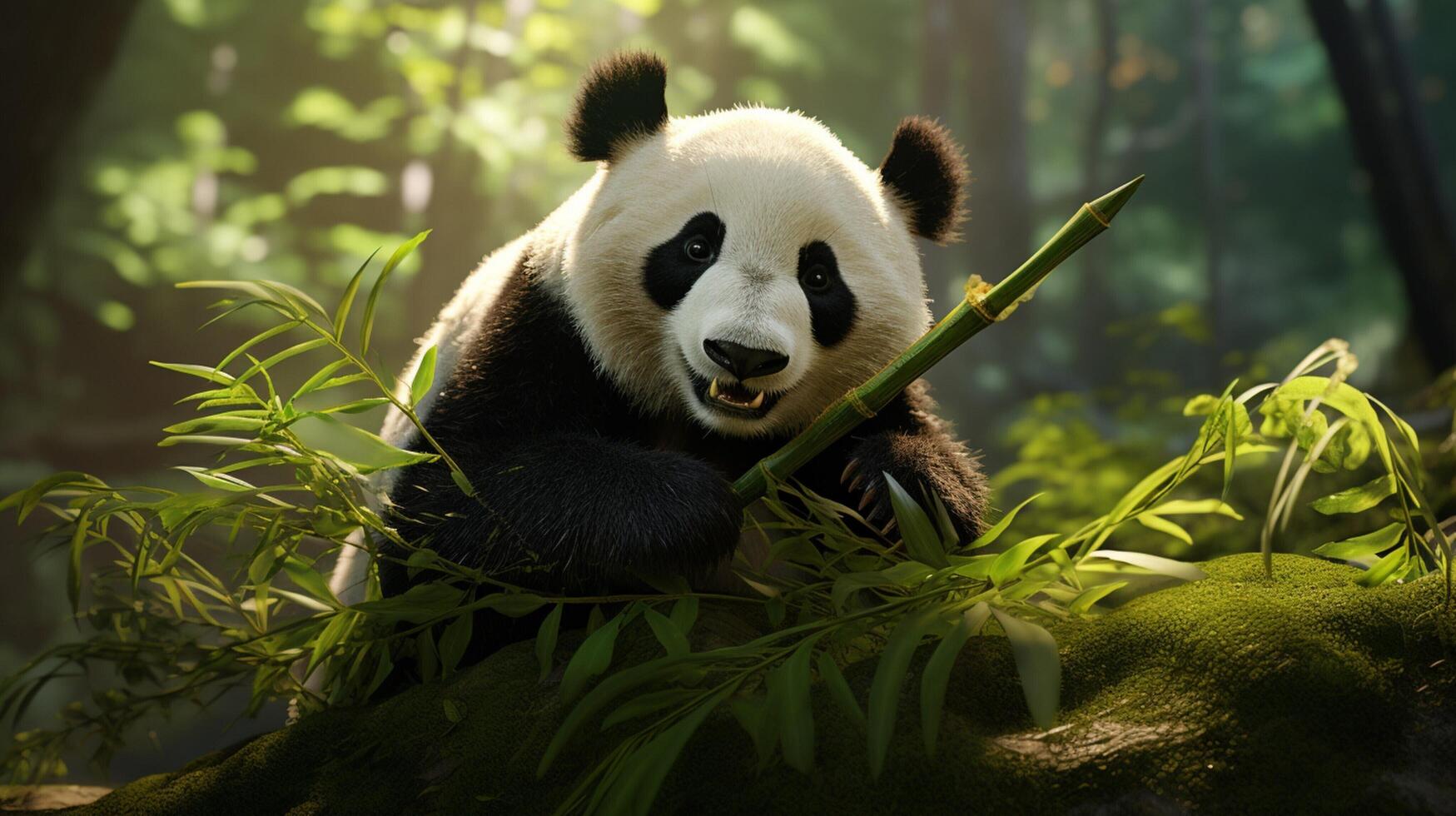 ai gerado gigante panda Alto qualidade imagem foto