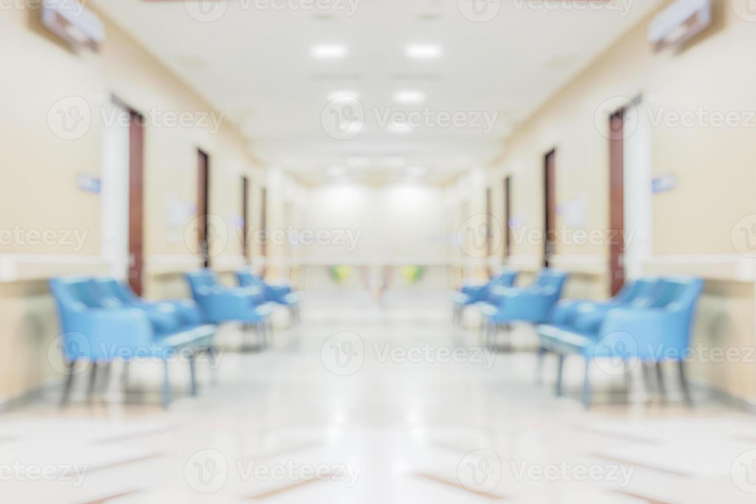 abstrato borrão fundo interior médico clínica hospitalar foto