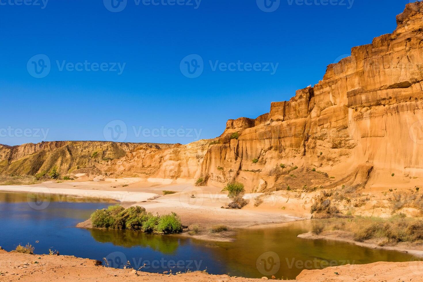 ai gerado deserto panorama fundo foto