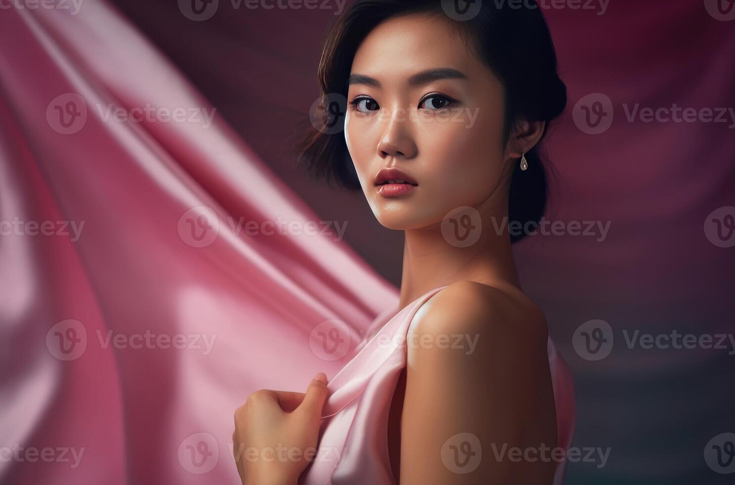 ai gerado jovem e atraente chinês mulher. gerar ai foto