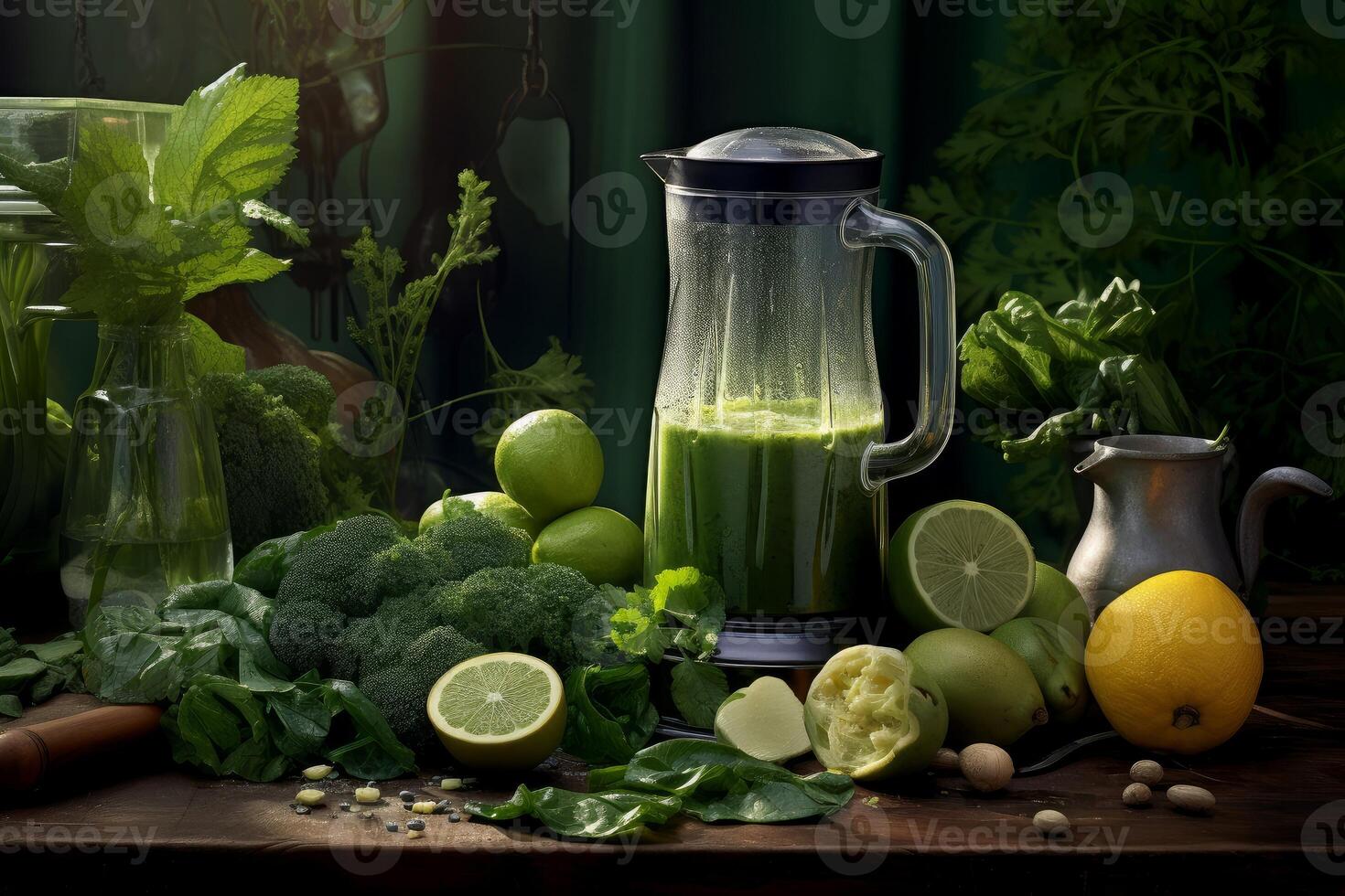 ai gerado fazer verde batido com limão. gerar ai foto