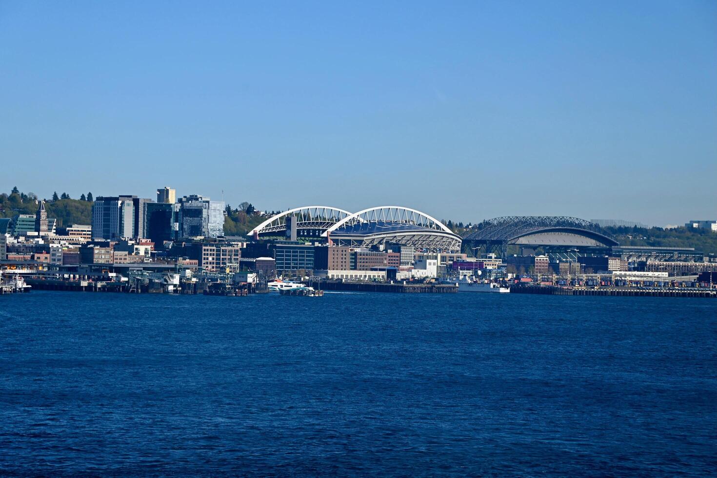 centro da cidade Seattle Horizonte visto a partir de a água foto