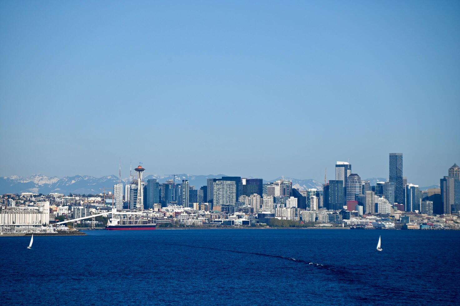 centro da cidade Seattle Horizonte visto a partir de a água foto