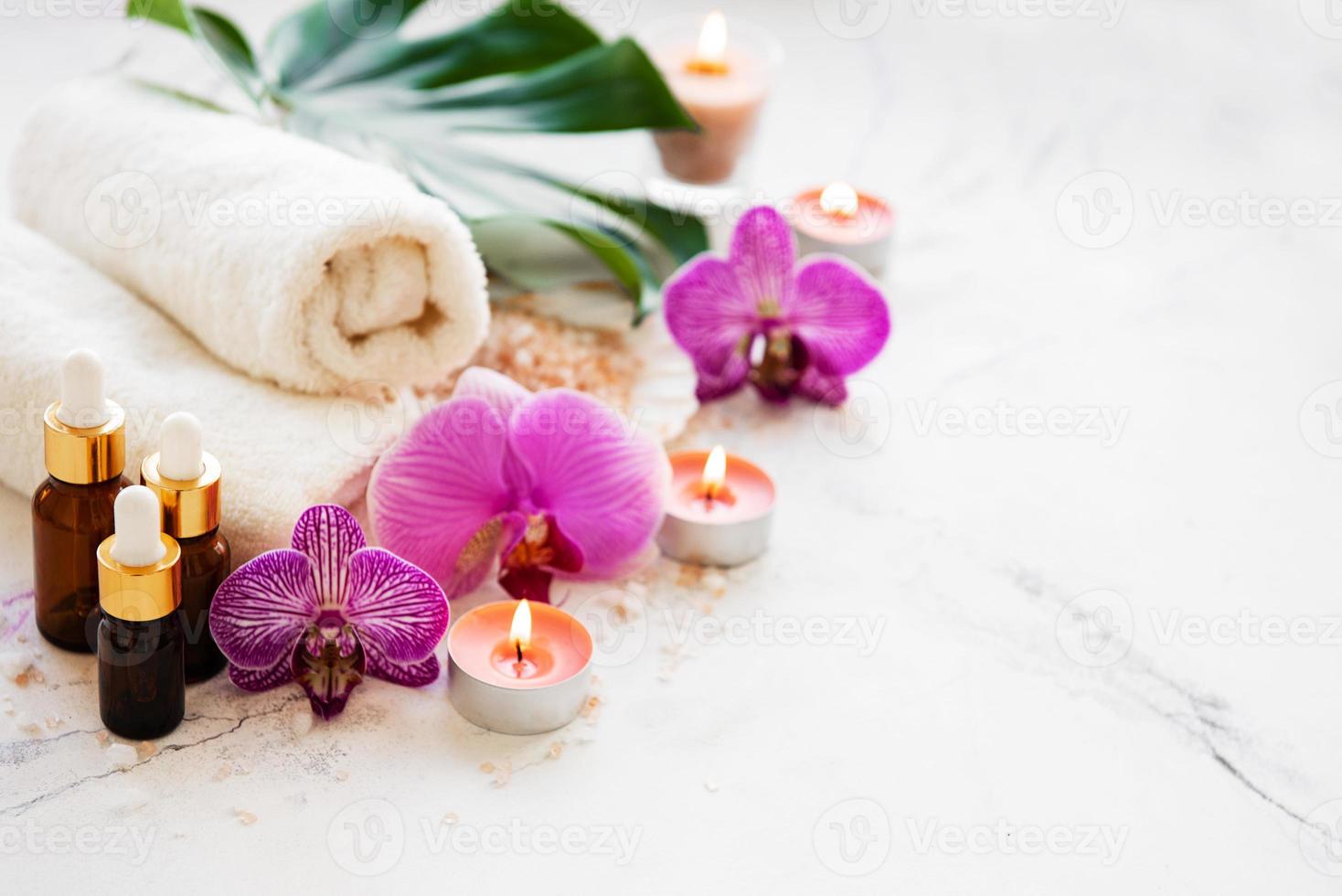 produtos spa com orquídeas foto