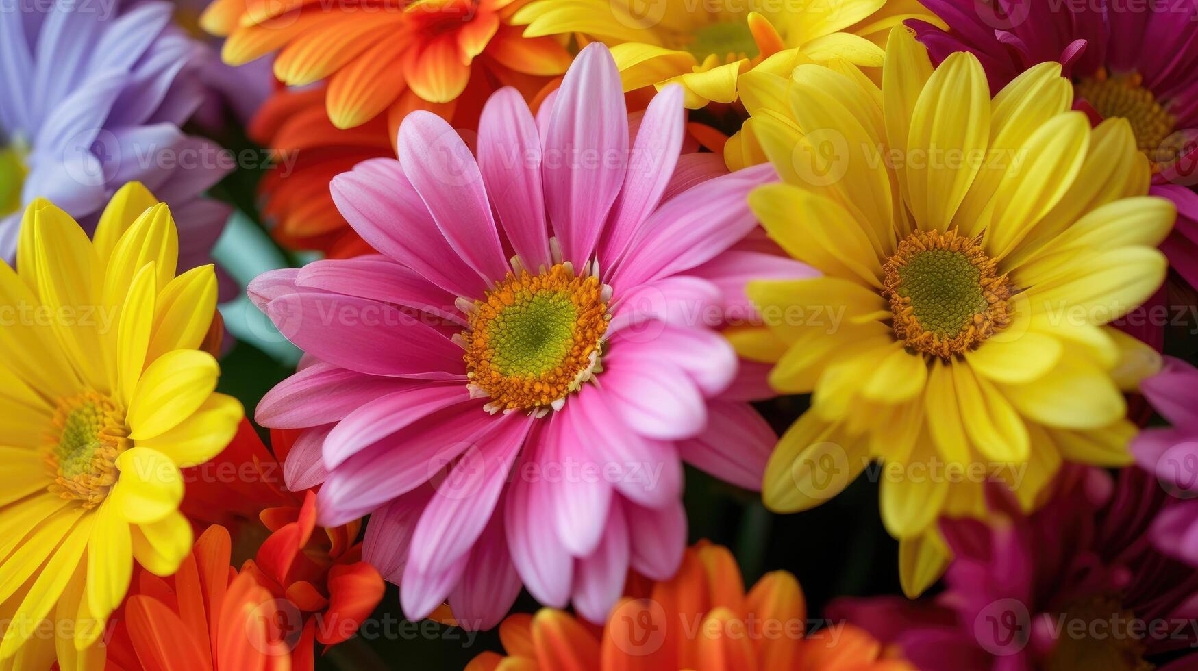 ai gerado explorar a intrincado detalhes do uma fechar-se tomada, exibindo brilhante e colorida flores dentro todos seus glória. ai gerado. foto