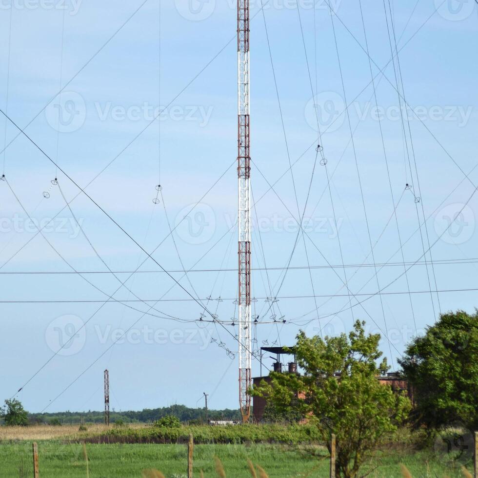 aéreo plataformas para transmissão do rádio ondas foto