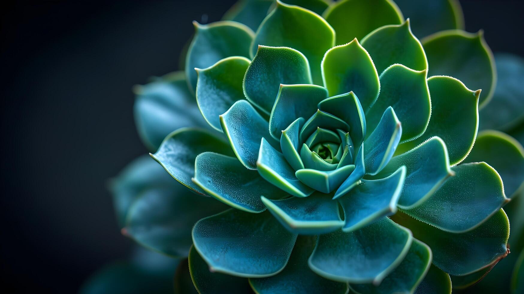 ai gerado uma hipnotizante macro capturar do uma verde suculento plantar foto