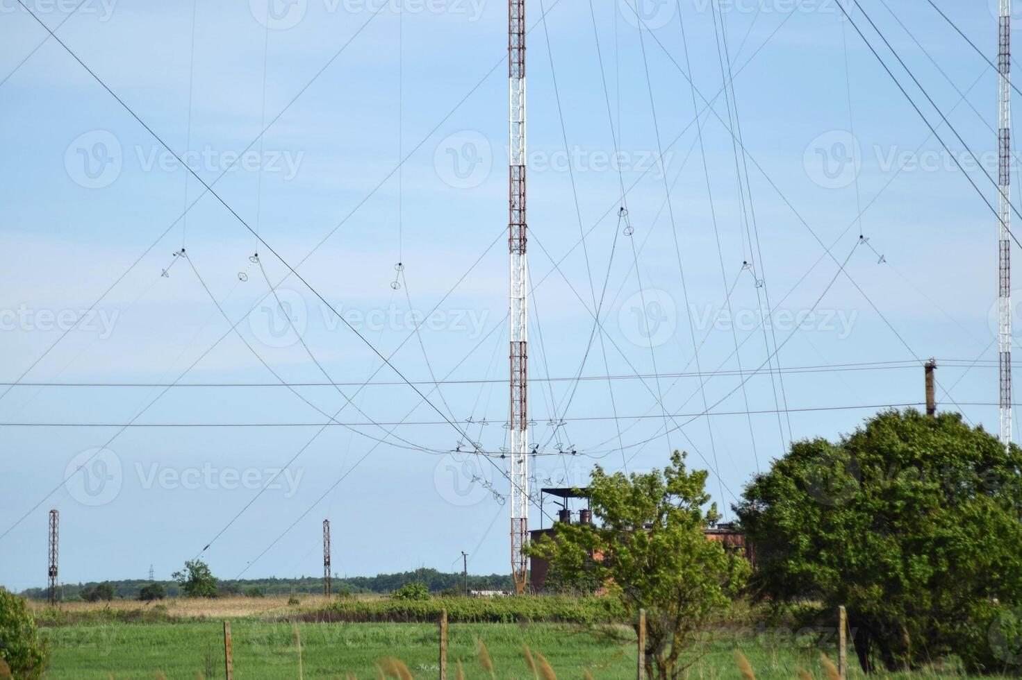 aéreo plataformas para transmissão do rádio ondas foto