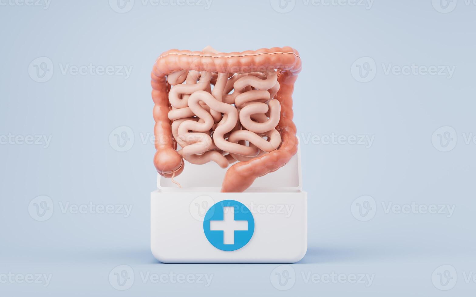 intestinal trato com digestivo saúde conceito, 3d Renderização. foto