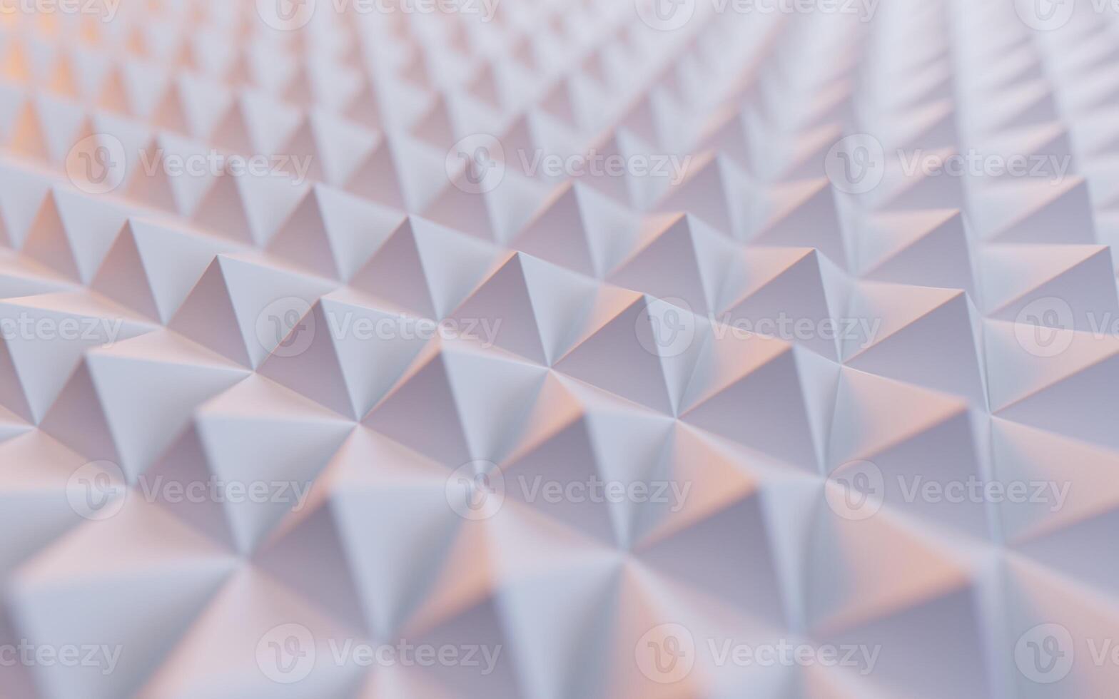 triângulo forma absorvente de som algodão fundo, 3d Renderização. foto