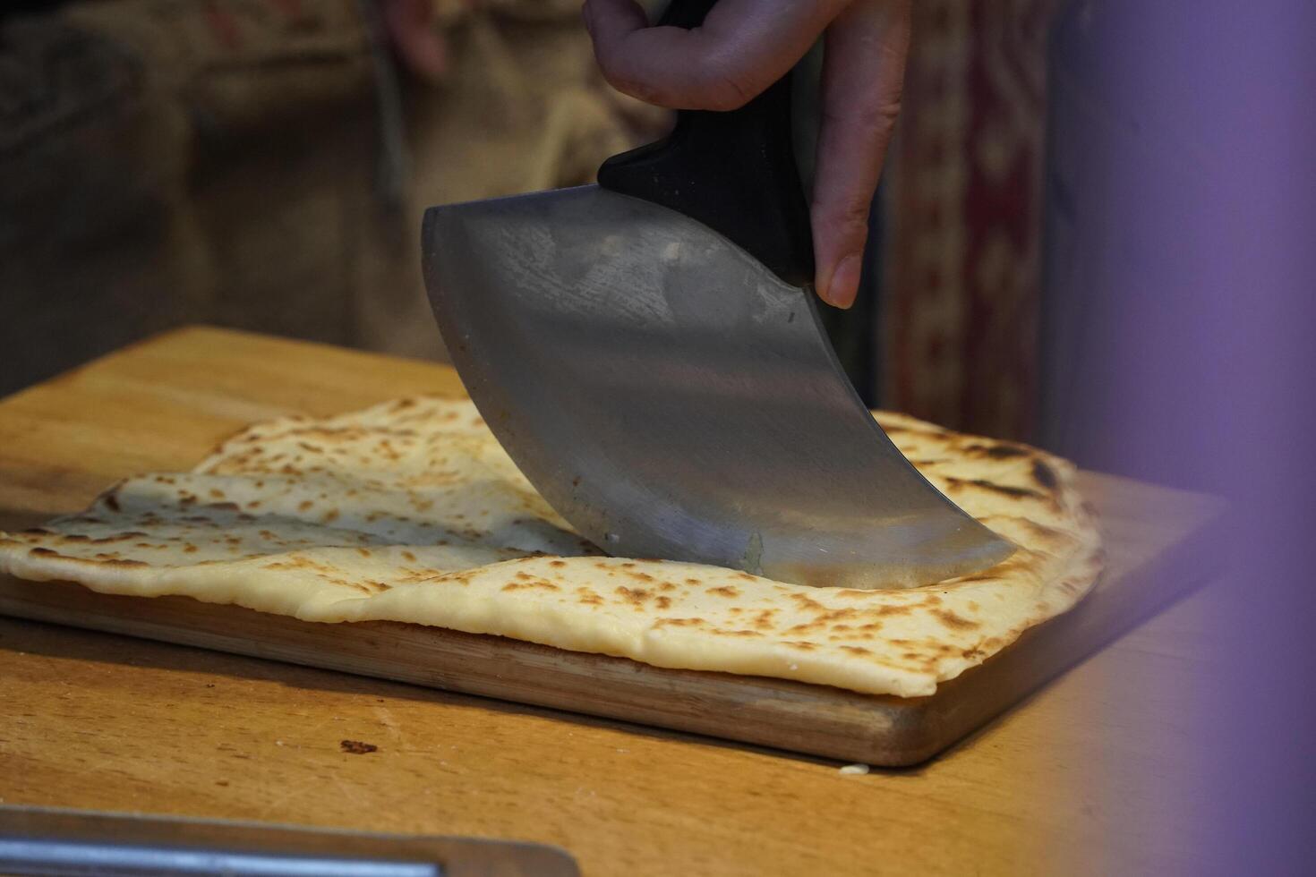 panqueca gozleme com queijo e erva tradicional turco Comida foto