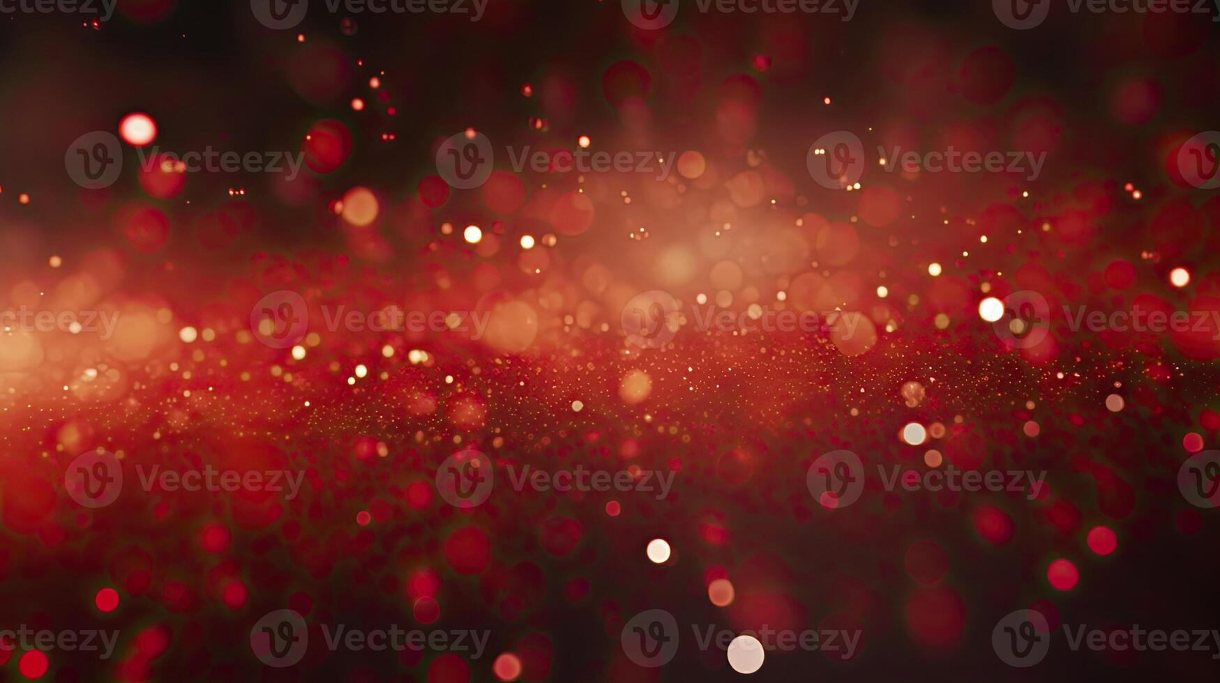 ai gerado vermelho brilho partícula abstrato bokeh fundo fotorrealista 3d render foto