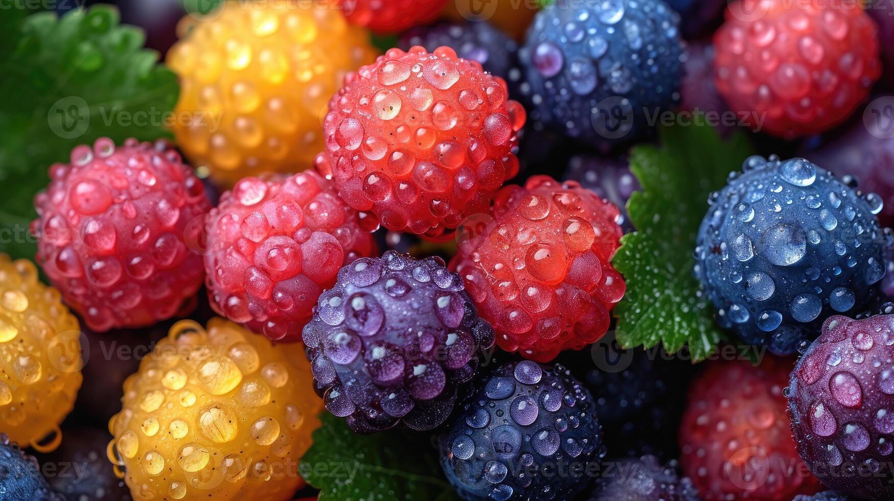 ai gerado colorida uva fruta fundo com uma sentir do frescor. foto